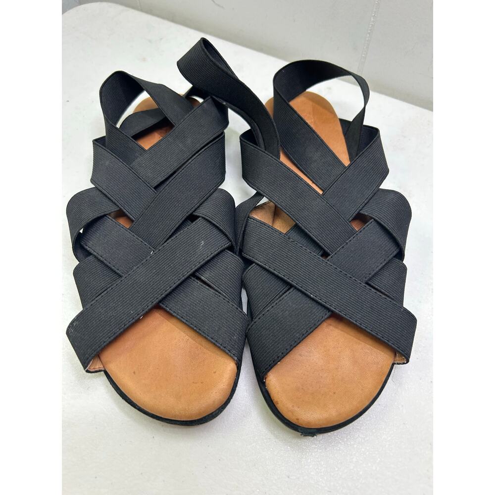 Gentle Souls by Kenneth Cole Bari Elastic Strap Sandals in Black Size 7.5 - Picture 3 of 6